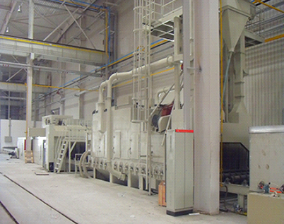 Steel structure, blasting processing line